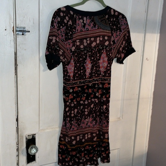 Boho mini dress RAINBOW PAISLEY PRINT - Picture 7 of 7